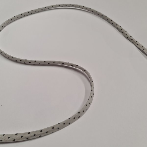 Cordon Spaghetti 7 Mm Taupe Clair Pois - Frou Frou - Mondial Tissus-image