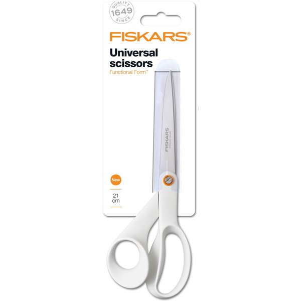 Ciseaux Universel Functional Form Blanc 21 Cm - Fiskars - Fiskars - Mondial Tissus-image