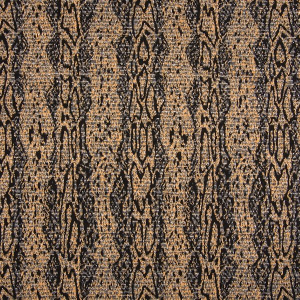 Tissu Jacquard Brillant Bois Terracotta - Mondial Tissus-image