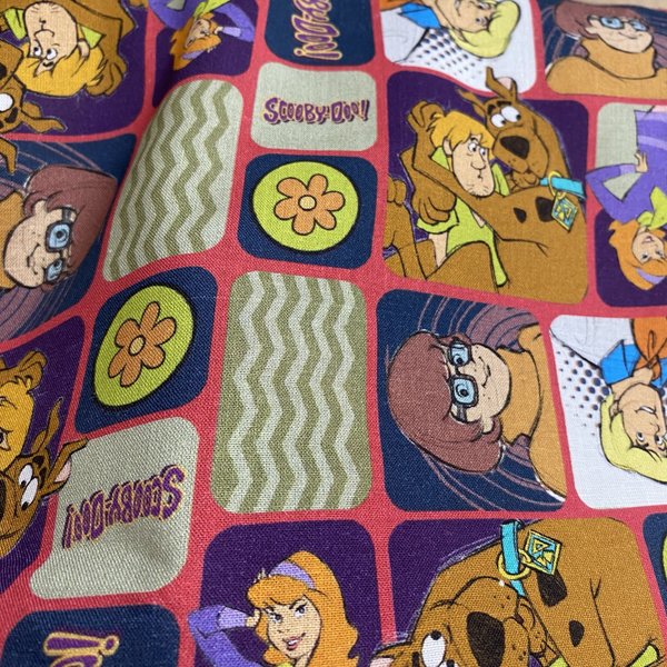Tissu Coton Imprimé Scooby-Doo FaçOn Comics Multico - Mondial Tissus-image