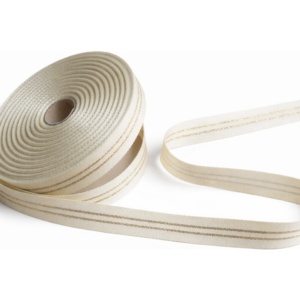 Sangle Polybag Lurex CrèMe 30Mm - Mondial Tissus-image