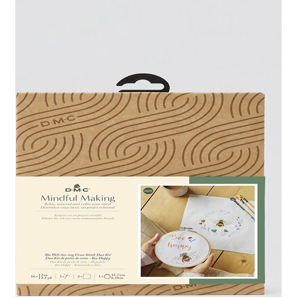 DMC Mindful Making - Duo Kit De Points De Croix - Bee Happy - DMC - Mondial Tissus-image