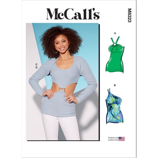 Patron Mccall's 8323A5 - Hauts En Tricot Et BoléRo Du 34 Au 42 Fr - Mccall's - Mondial Tissus-image