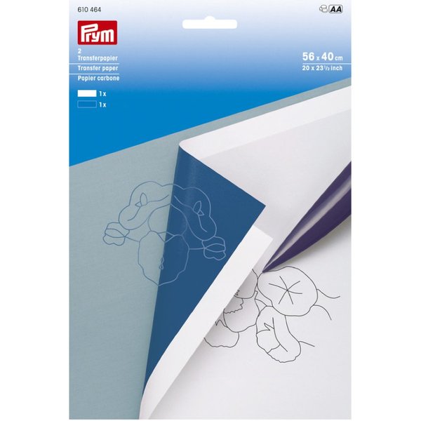 Papier Carbone Blanc Et Bleu 56 X 40 Cm - Prym - Mondial Tissus-image