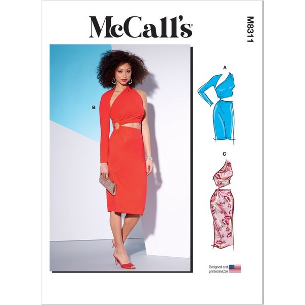 Patron Mccall's 8311E5 - Robes AsyméTriques Du 42-50 - Mccall's - Mondial Tissus-image