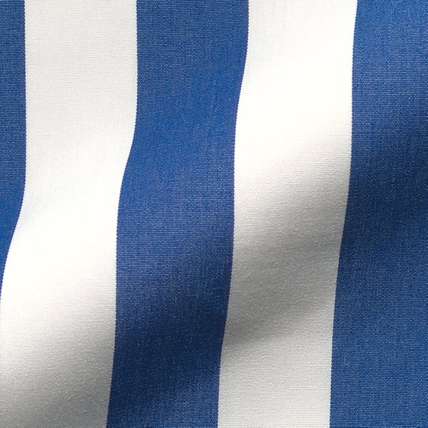 Tissu Jacquard Outdoor Grosse Rayure Bleu Blanc - Mondial Tissus-image