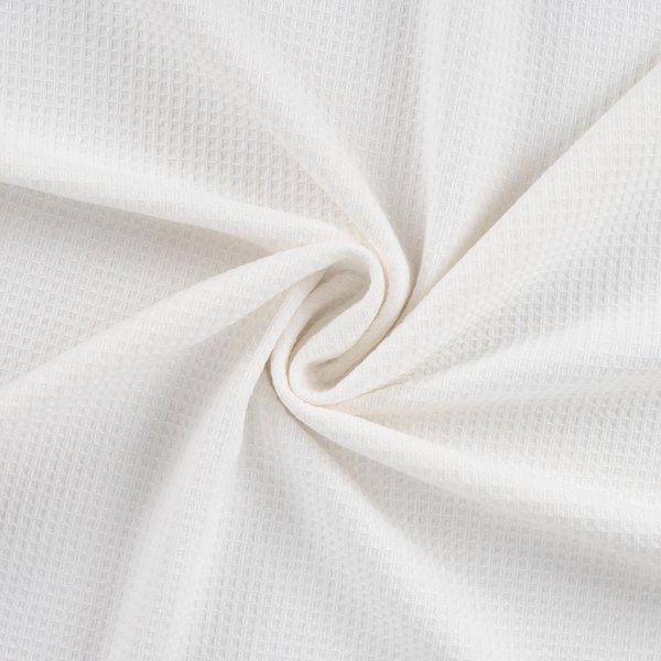 Tissu éPonge Nid D'abeille Verso Bouclette Uni Beige - Mondial Tissus-image