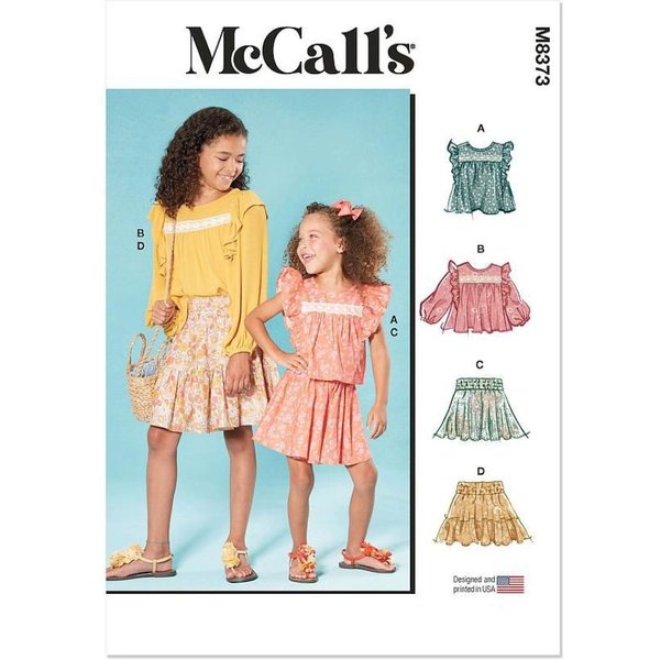 Patron Mccall's M8373 Jupes Et Hauts Pour Enfant 3 à 6 Ans - Mccall's - Mondial Tissus-image