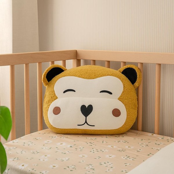 Coussin Forme Singe Jaune Moutarde 35 X 45 Cm - Mt - Mondial Tissus-image
