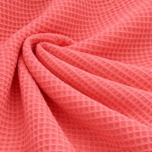 Tissu éPonge Nid D'abeille Corail - Mondial Tissus-image
