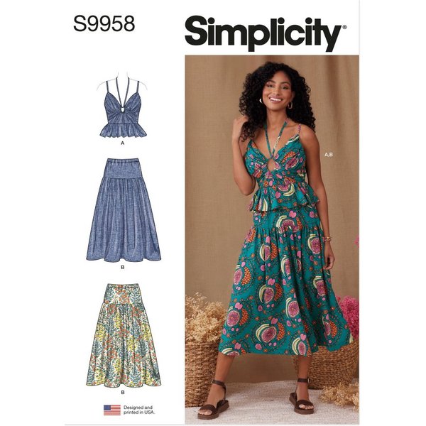 Patron Simplicity S9958.Y5 - Haut Et Jupe 46 à 54 - Simplicity - Mondial Tissus-image