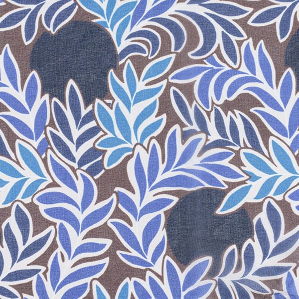 Tissu Liberty Soie Feuilles Bleues - Liberty - Mondial Tissus-image
