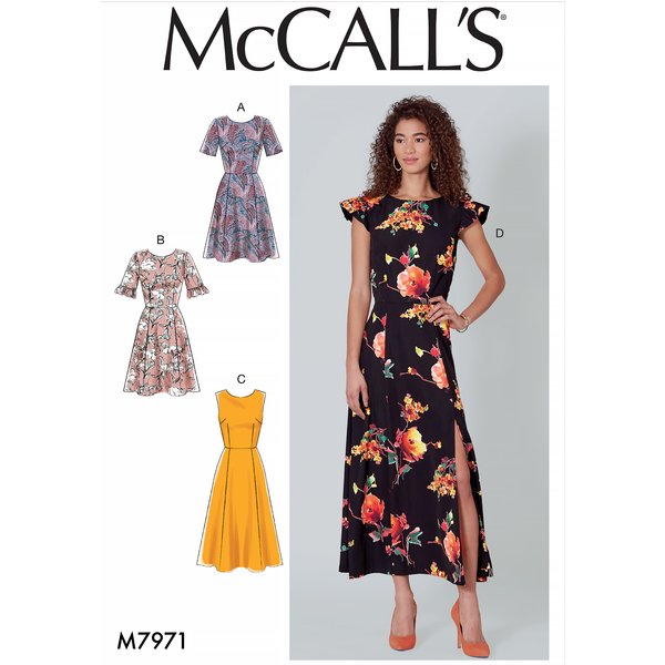 Patron Mc Call's 7971A5 - Robes Pour Jeune Femme Tailles Du 34 Au 42 - Mccall's - Mondial Tissus-image