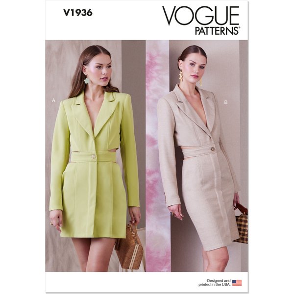 Patron Vogue 1936F5- Robe Style Blazer Du 44 Au 52 - Vogue - Mondial Tissus-image