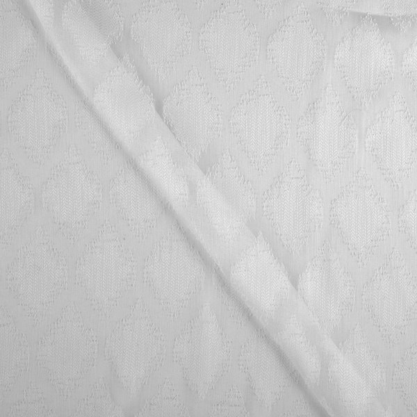 Tissu Voile éCru à Rectangles - Mondial Tissus-image