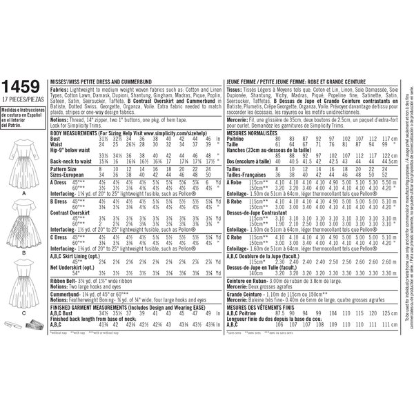 Patron Simplicity S1459.U5 - Robe Vintage 44 - 52 - Simplicity - Mondial Tissus-image