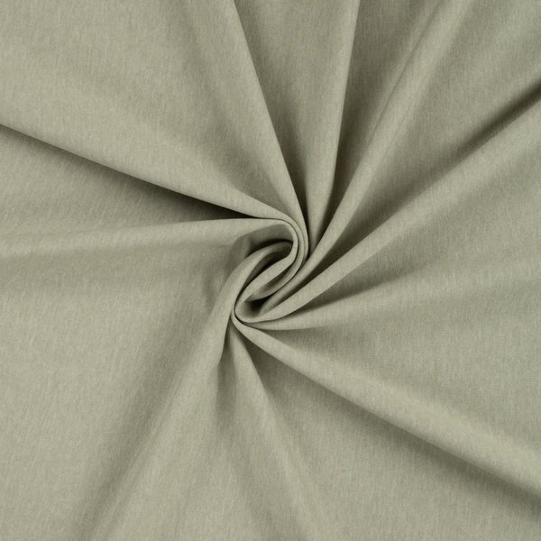 Tissu French Terry Uni Chiné Vert - Mondial Tissus-image