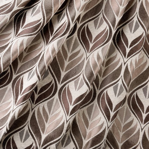 Tissu Jacquard Fleur RéTro Beige - Linder - Mondial Tissus-image