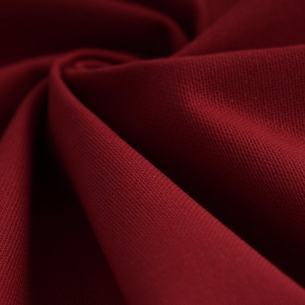 Tissu Coton éPais Panama Grande Largeur Rouge Bordeaux - MT - Mondial Tissus-image