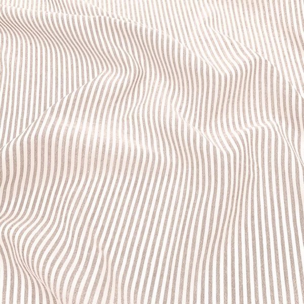 Tissu Coton Viscose LéGer éCru Rayé Beige - Domotex - Mondial Tissus-image