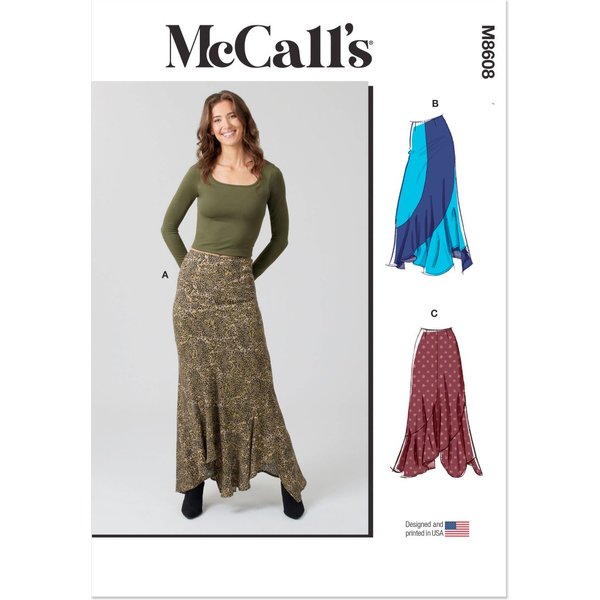 Patron M8608Y5 Jupe Cheville Pour Femme Du 46 Au 54 - Mc Call's - Mccall's - Mondial Tissus-image