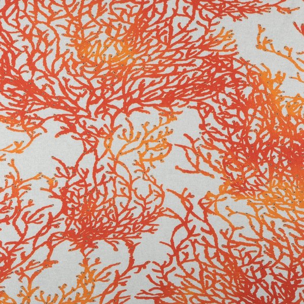 Tissu Bachette Lourde Fond Marin CaléDonie Rouge Orangé - Mondial Tissus-image