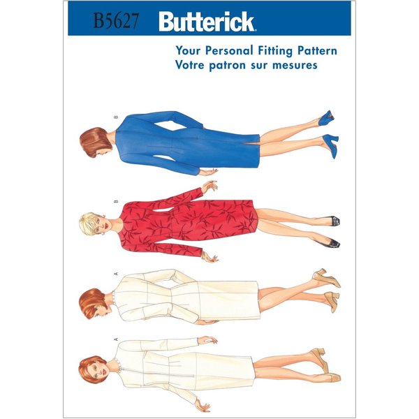 Patron Butterick B5627 Robe,Jupe Femme 48 - Butterick - Mondial Tissus-image