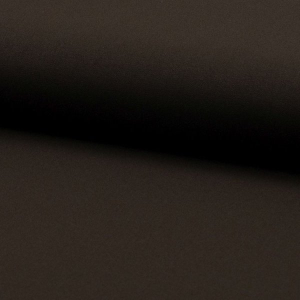 Tissu Lainage Fin Extensible Uni Marron Foncé - Mondial Tissus-image