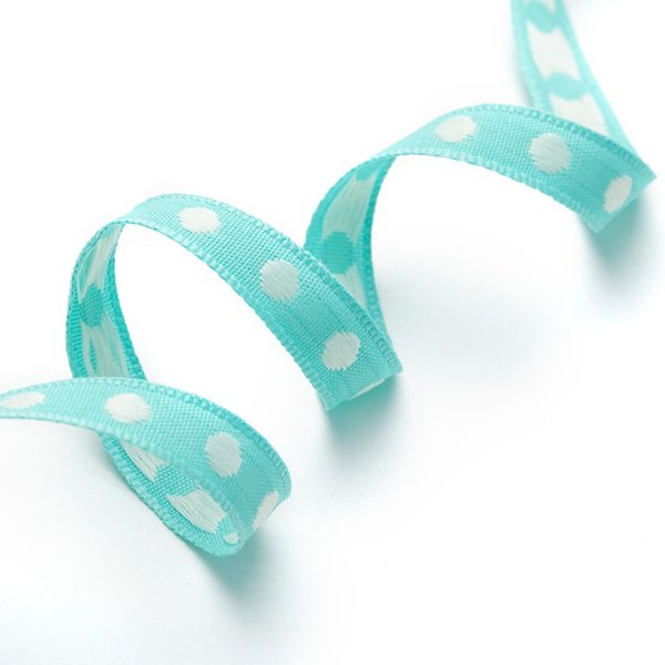 Galon Pois Brodé Turquoise 10 Mm - Frou Frou - Mondial Tissus-image