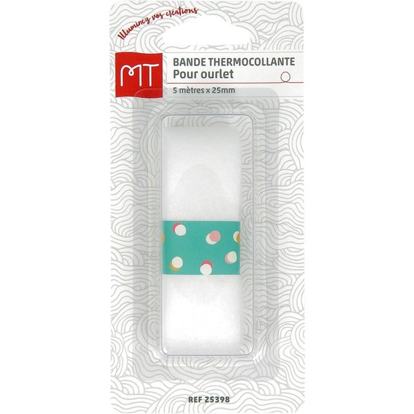 Bande Thermocollante Pour Ourlet 25Mm - 5 MèTres - MT - Mondial Tissus-image
