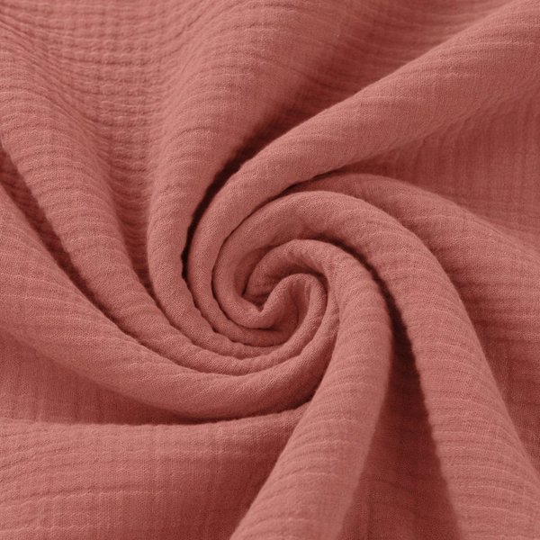 Tissu Double Gaze Coton Gaby Marsala - Domotex - Mondial Tissus-image