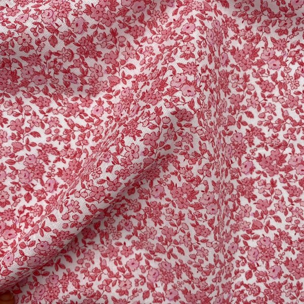 Tissu Cretonne Enduit Imprimé LéOnie Rose Pastel - Mondial Tissus-image