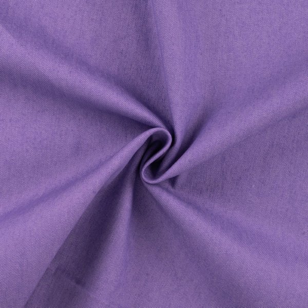 Tissu Denim Coton Stretch Uni Lilas - Mondial Tissus-image