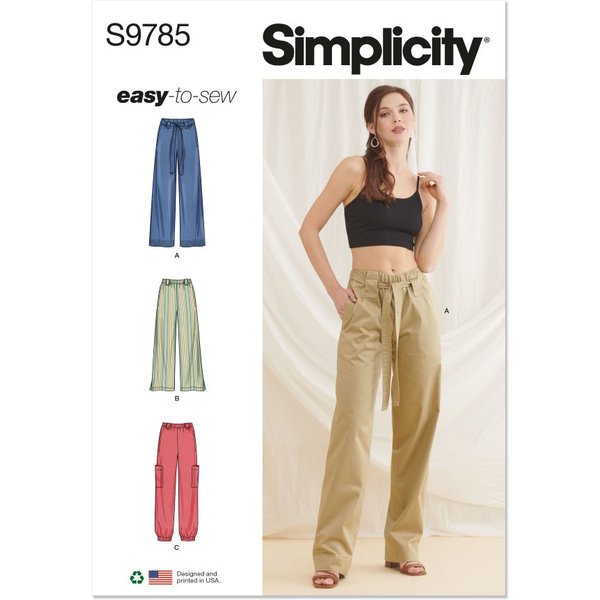 Patron Simplicity S9785.Y5 - Pantalon DéContracté 46 - 54 - Simplicity - Mondial Tissus-image