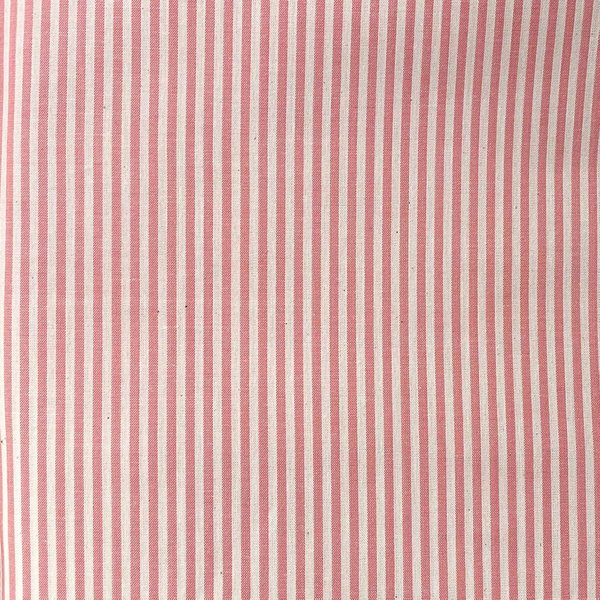 Tisse Coton Viscose Rayé Bicolore Corail Blanc - Domotex - Mondial Tissus-image