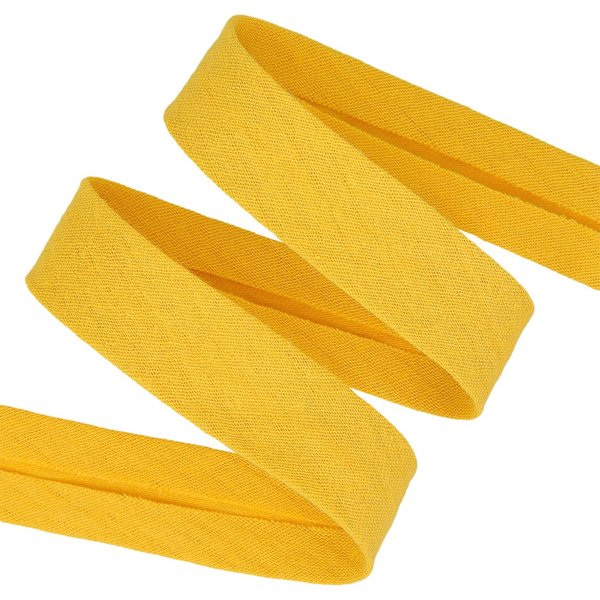 Biais Double Gaze Coton Jaune Moutarde 20 Mm - MT - Mondial Tissus-image