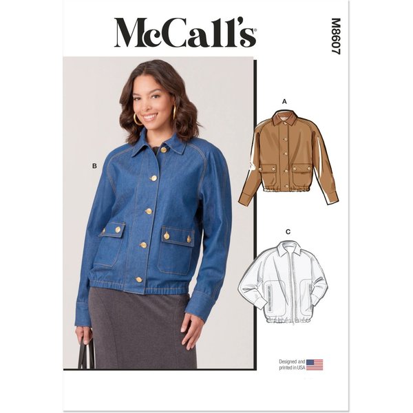 Patron M8607Y5 Veste Blouson Pour Femme Du 46 Au 54 - Mc Call's - Mccall's - Mondial Tissus-image