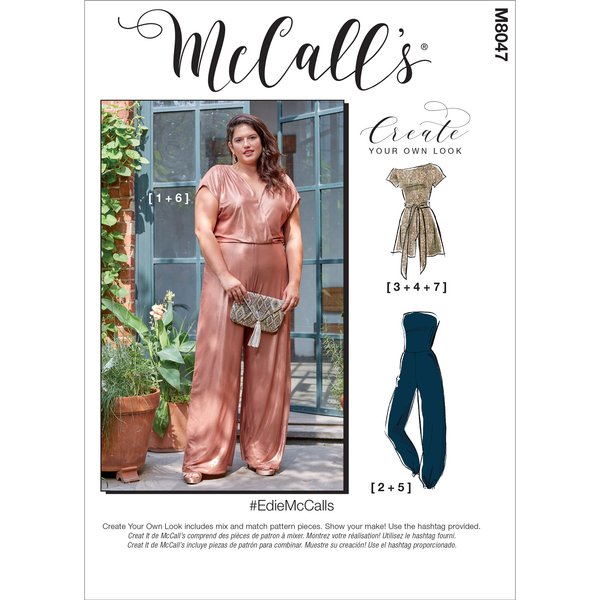 Patron Mccall's 8047RR Combinaison Femme Ediemccalls - Learn To Sew Patterns - Du 46 Au 52 - Mccall's - Mondial Tissus-image