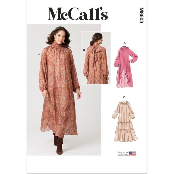 Patron M8603D5 Robe éVaséE Pour Femme Du 32 Au 40 - Mc Call's - Mccall's - Mondial Tissus-image