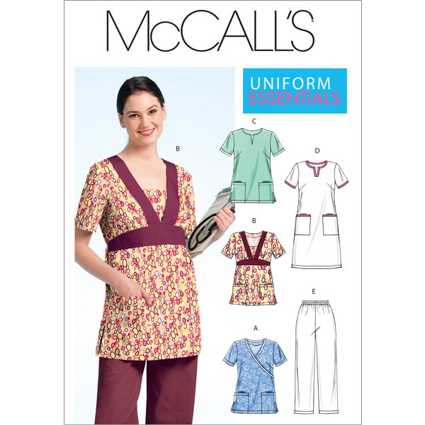 Patron Mccall's 5895RR Patron Pour Uniformes MéDicaux (InfirmièRes) - Femme 46 Au 52 - Mccall's - Mondial Tissus-image