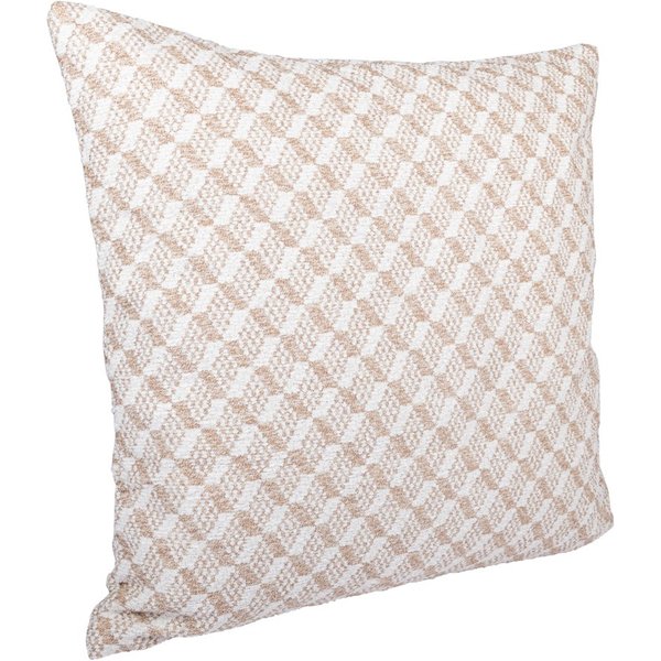Housse De Coussin GéOméTrique Doux éCru 40X40Cm - Mt - Mondial Tissus-image