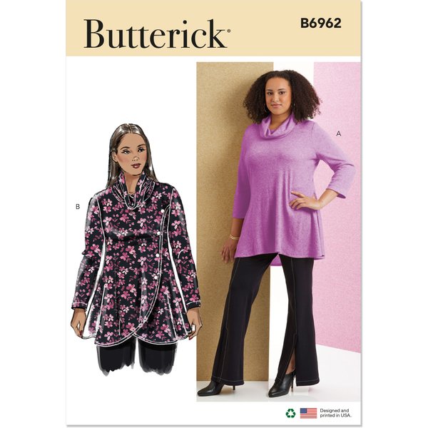 Patron Butterick B6962W3 Top En Tricot Femme 58-66 - Butterick - Mondial Tissus-image