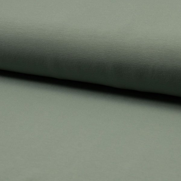 Tissu Jersey Coton Bio Uni Vert Menthe - Mondial Tissus-image