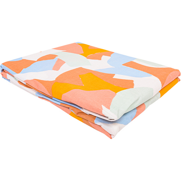 Drap Housse 140X190Cm Abstrait Multicolore - Mt - Mondial Tissus-image