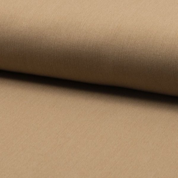 Tissu Lainage Fin Extensible Uni Camel - Mondial Tissus-image
