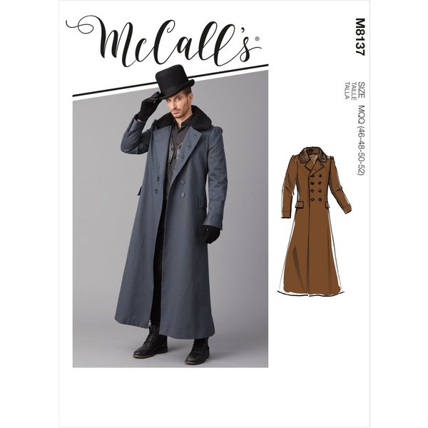 Patron Mccall's 8137MQQ Costume Homme, Manteau 1800 Du 58 Au 64 - Mccall's - Mondial Tissus-image