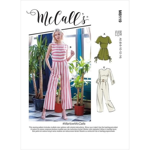 Patron Mccall's 8119 Combinaison Et Combishorts Du 44 Au 52 - Mccall's - Mondial Tissus-image