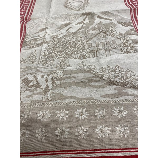 Torchon Jacquard Motif Savoie 50 X 70 Cm - Mondial Tissus-image