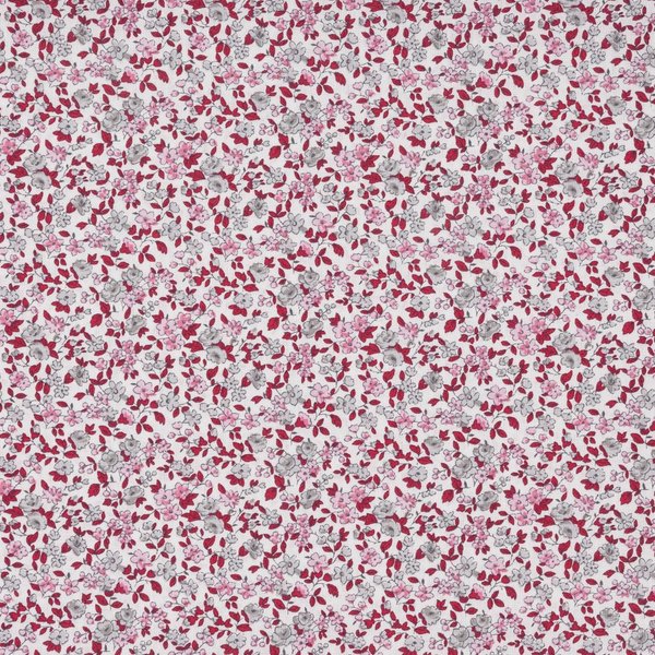 Cretonne Fleurs Leonie Rose - Mondial Tissus-image