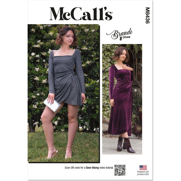 Patron Mc Call's M8436U5 Robe Portefeuille Femme 44-52 - Mccall's - Mondial Tissus-image